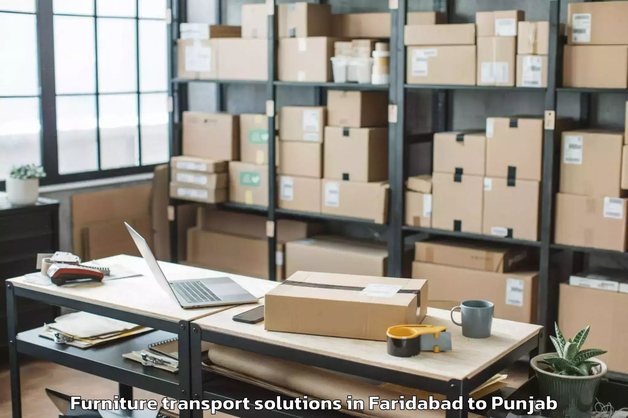 Easy Faridabad to Rampura Phul Furniture Transport Solutions Booking